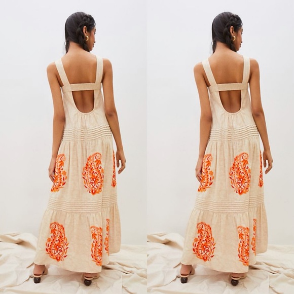Anthropologie Felicity Embroidered Maxi Dress - Picture 4 of 10